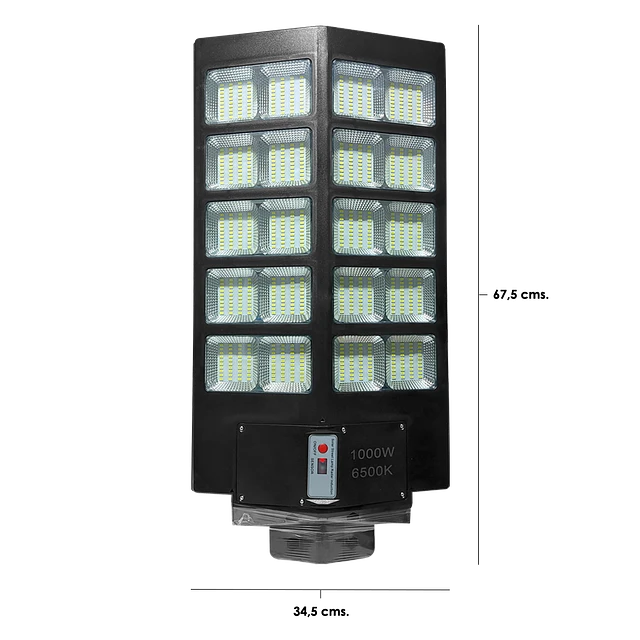 Foco Led de Exterior con Panel solar 1000W - 6500K - IP67 - Control Remoto