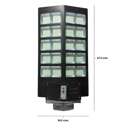 Foco Led de Exterior con Panel solar 1000W - 6500K - IP67 - Control Remoto