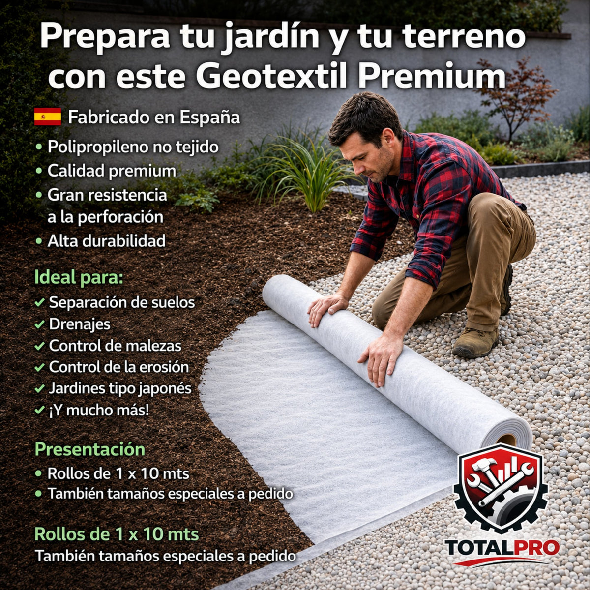 Bombina Geotextil Polipropileno 200 m2 TotalPro