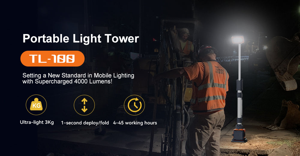 Torre de Iluminación Portátil TL-100 | 4.000 Lúmenes